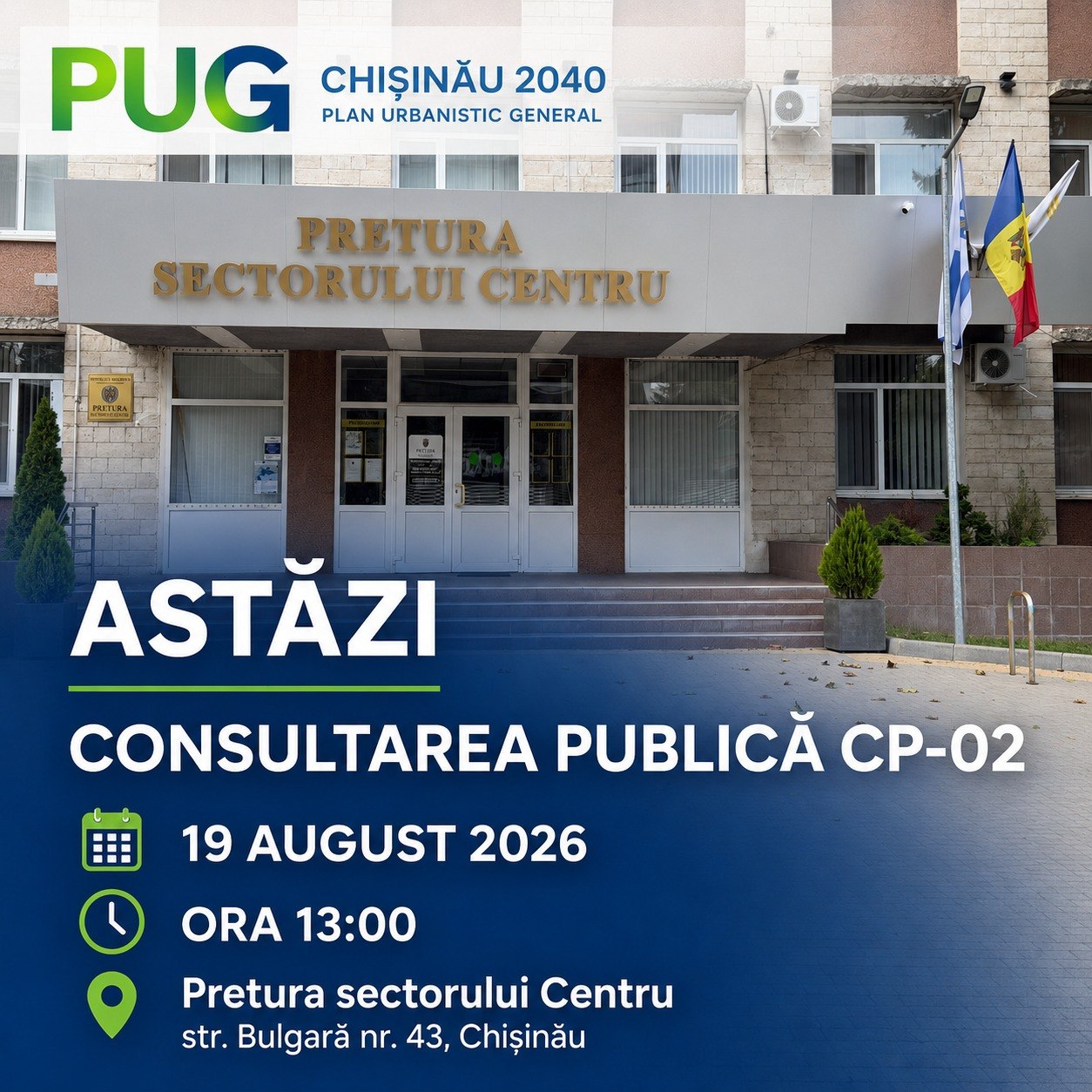 Public Consultation CP-02 on the General Urban Plan of the Municipality of Chișinău 2040 Takes Place Today