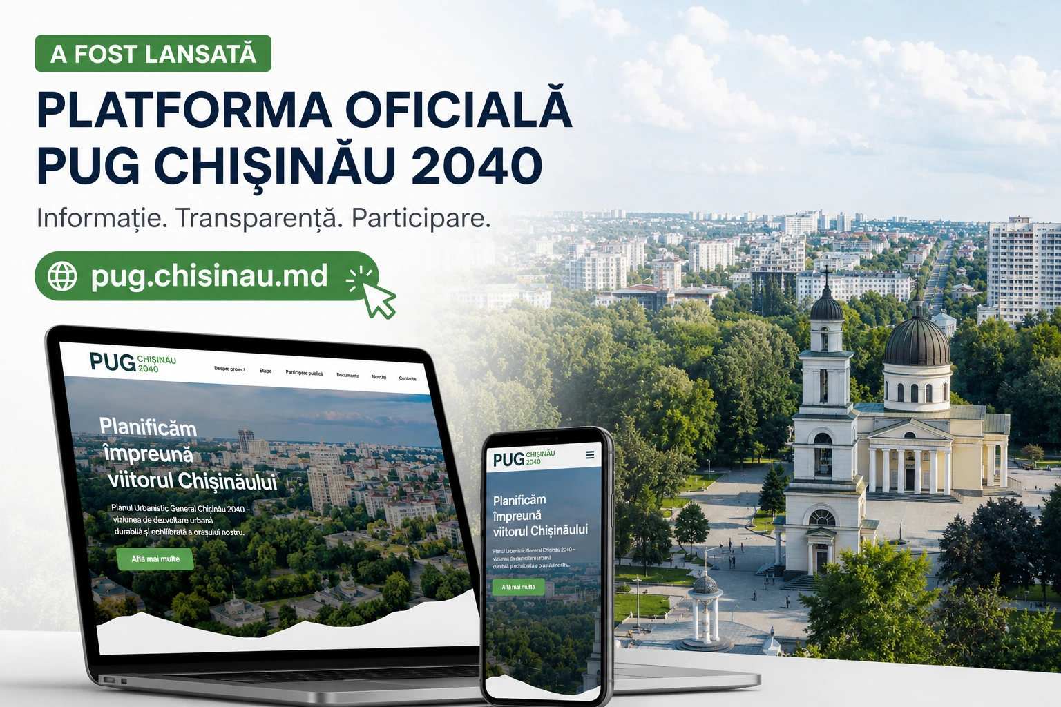 The official web platform for the Chișinău 2040 General Urban Plan has been launched